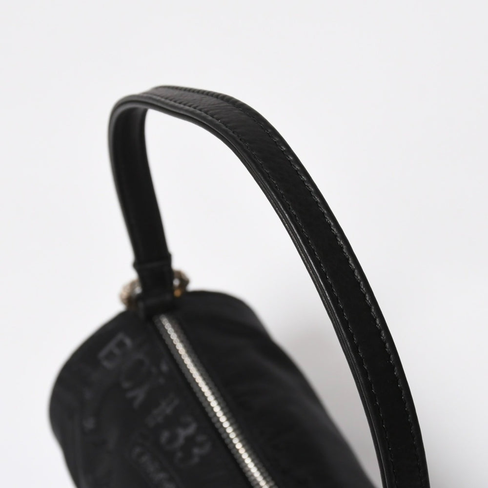 新品未使用 CHROME HEARTS クロムハーツ ナイロンポーチ Nylon Top Handle Bag 新作 総柄 マルチロゴ ナイロン バッグ レザーパッチ 中古 4a008914