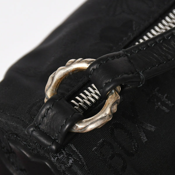 新品未使用 CHROME HEARTS クロムハーツ ナイロンポーチ Nylon Top Handle Bag 新作 総柄 マルチロゴ ナイロン バッグ レザーパッチ 中古 4a008914