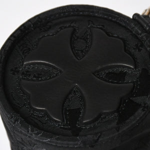 新品未使用 CHROME HEARTS クロムハーツ ナイロンポーチ Nylon Top Handle Bag 新作 総柄 マルチロゴ ナイロン バッグ レザーパッチ 中古 4a008914