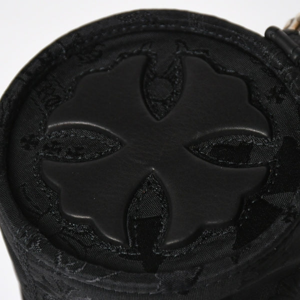 新品未使用 CHROME HEARTS クロムハーツ ナイロンポーチ Nylon Top Handle Bag 新作 総柄 マルチロゴ ナイロン バッグ レザーパッチ 中古 4a008914