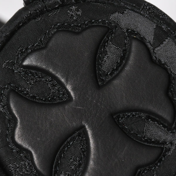新品未使用 CHROME HEARTS クロムハーツ ナイロンポーチ Nylon Top Handle Bag 新作 総柄 マルチロゴ ナイロン バッグ レザーパッチ 中古 4a008914