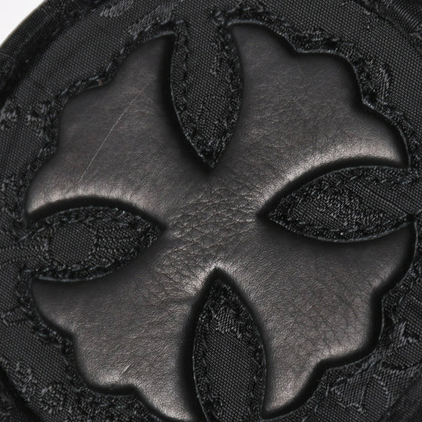 新品未使用 CHROME HEARTS クロムハーツ ナイロンポーチ Nylon Top Handle Bag 新作 総柄 マルチロゴ ナイロン バッグ レザーパッチ 中古 4a008914