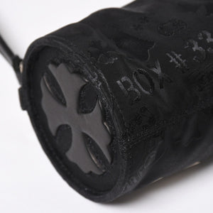 新品未使用 CHROME HEARTS クロムハーツ ナイロンポーチ Nylon Top Handle Bag 新作 総柄 マルチロゴ ナイロン バッグ レザーパッチ 中古 4a008914