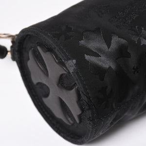新品未使用 CHROME HEARTS クロムハーツ ナイロンポーチ Nylon Top Handle Bag 新作 総柄 マルチロゴ ナイロン バッグ レザーパッチ 中古 4a008914