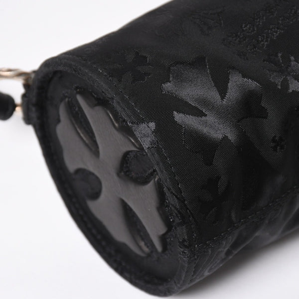 新品未使用 CHROME HEARTS クロムハーツ ナイロンポーチ Nylon Top Handle Bag 新作 総柄 マルチロゴ ナイロン バッグ レザーパッチ 中古 4a008914