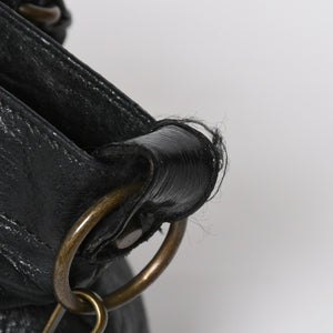 極美品 BALENCIAGA バレンシアガ ザ ファースト 2WAY ハンドバッグ ショルダーバッグ ブラック ブロンズ金具 103208 中古 4a008385
