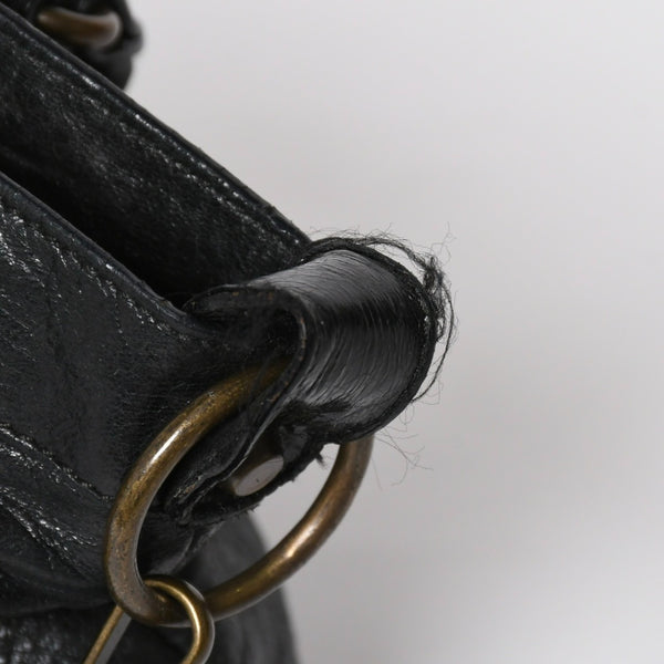 極美品 BALENCIAGA バレンシアガ ザ ファースト 2WAY ハンドバッグ ショルダーバッグ ブラック ブロンズ金具 103208 中古 4a008385