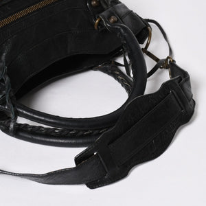 極美品 BALENCIAGA バレンシアガ ザ ファースト 2WAY ハンドバッグ ショルダーバッグ ブラック ブロンズ金具 103208 中古 4a008385