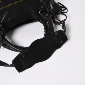 極美品 BALENCIAGA バレンシアガ ザ ファースト 2WAY ハンドバッグ ショルダーバッグ ブラック ブロンズ金具 103208 中古 4a008385