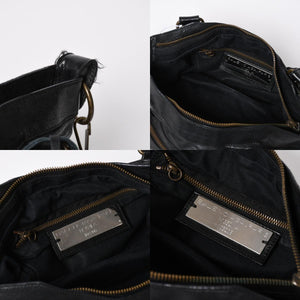 極美品 BALENCIAGA バレンシアガ ザ ファースト 2WAY ハンドバッグ ショルダーバッグ ブラック ブロンズ金具 103208 中古 4a008385