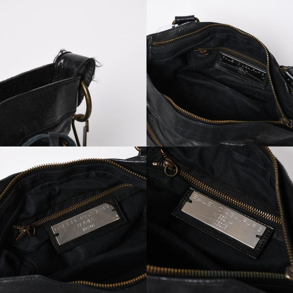 極美品 BALENCIAGA バレンシアガ ザ ファースト 2WAY ハンドバッグ ショルダーバッグ ブラック ブロンズ金具 103208 中古 4a008385