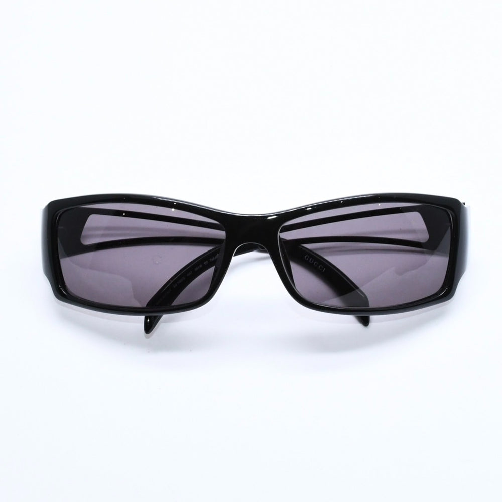 極美品 GUCCI グッチ スクエア サングラス GG1486/S サイズ59□15 120 インターロッキング ブラック 中古 4a008456
