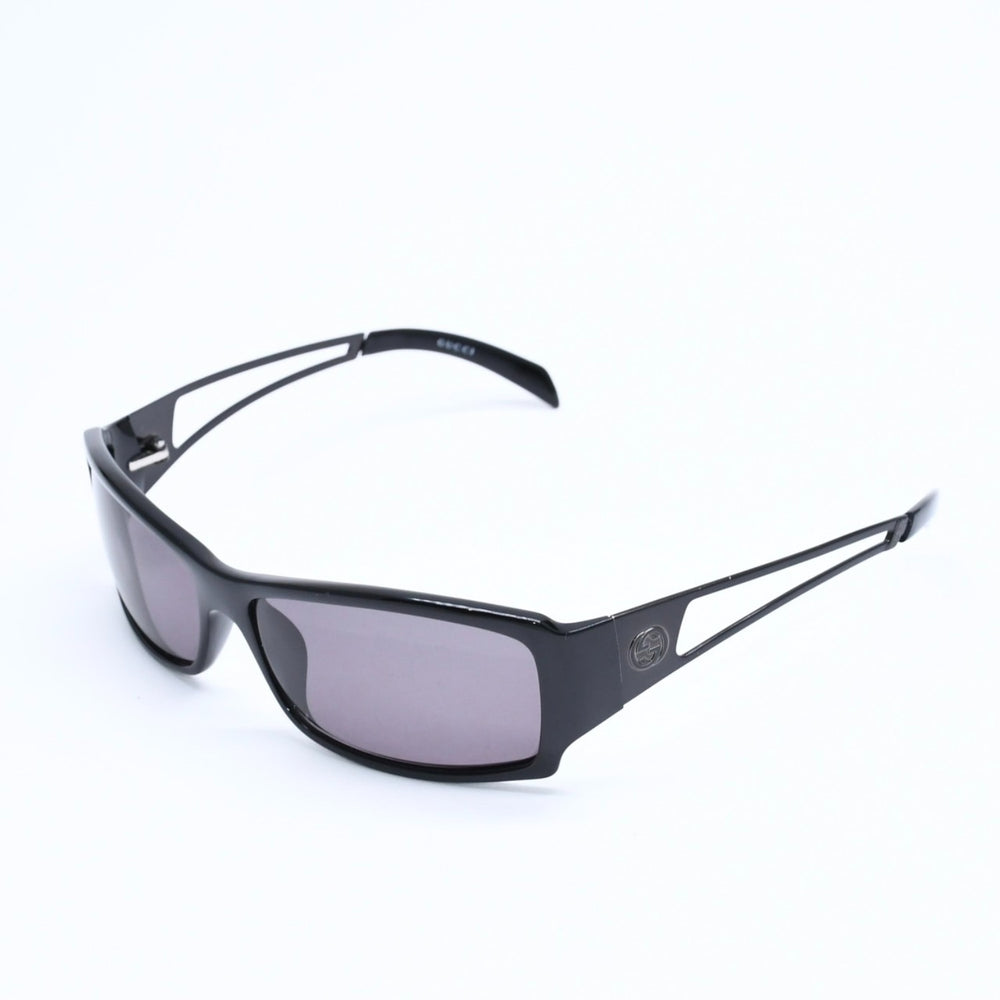 極美品 GUCCI グッチ スクエア サングラス GG1486/S サイズ59□15 120 インターロッキング ブラック 中古 4a008456