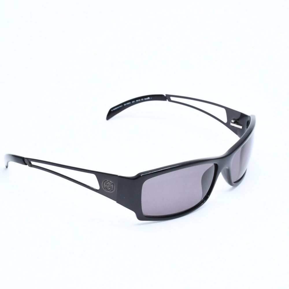 極美品 GUCCI グッチ スクエア サングラス GG1486/S サイズ59□15 120 インターロッキング ブラック 中古 4a008456