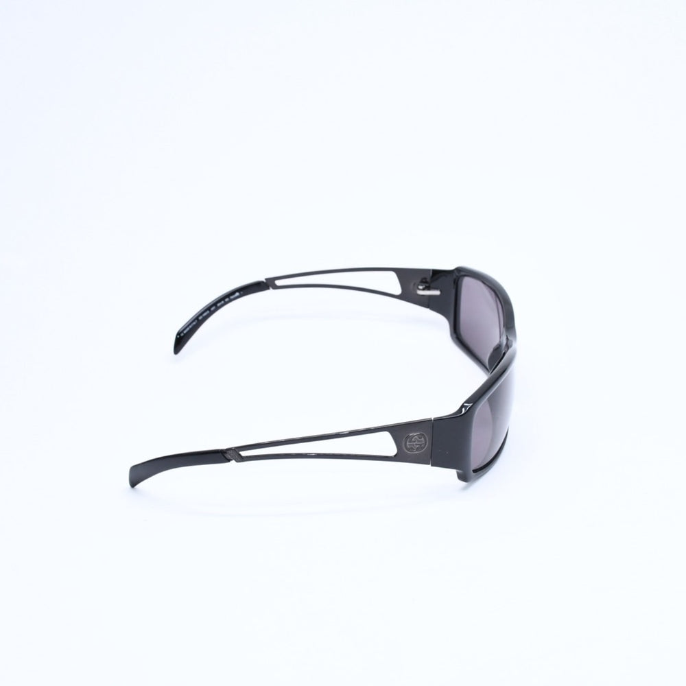 極美品 GUCCI グッチ スクエア サングラス GG1486/S サイズ59□15 120 インターロッキング ブラック 中古 4a008456