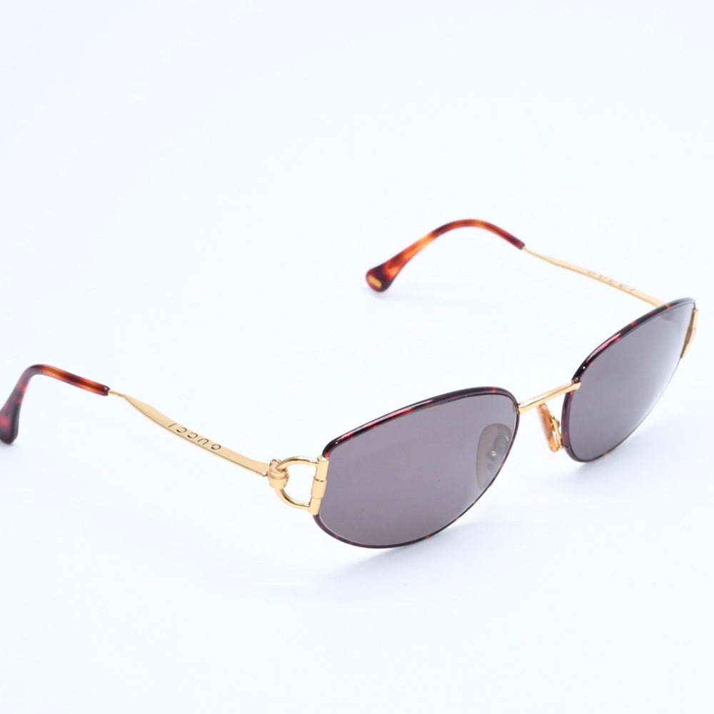 GUCCI グッチ サングラス アイウェア GG 2600/S サイズ60□20 125 ホースビット ゴールド べっ甲カラー 美品 中古 4a008443