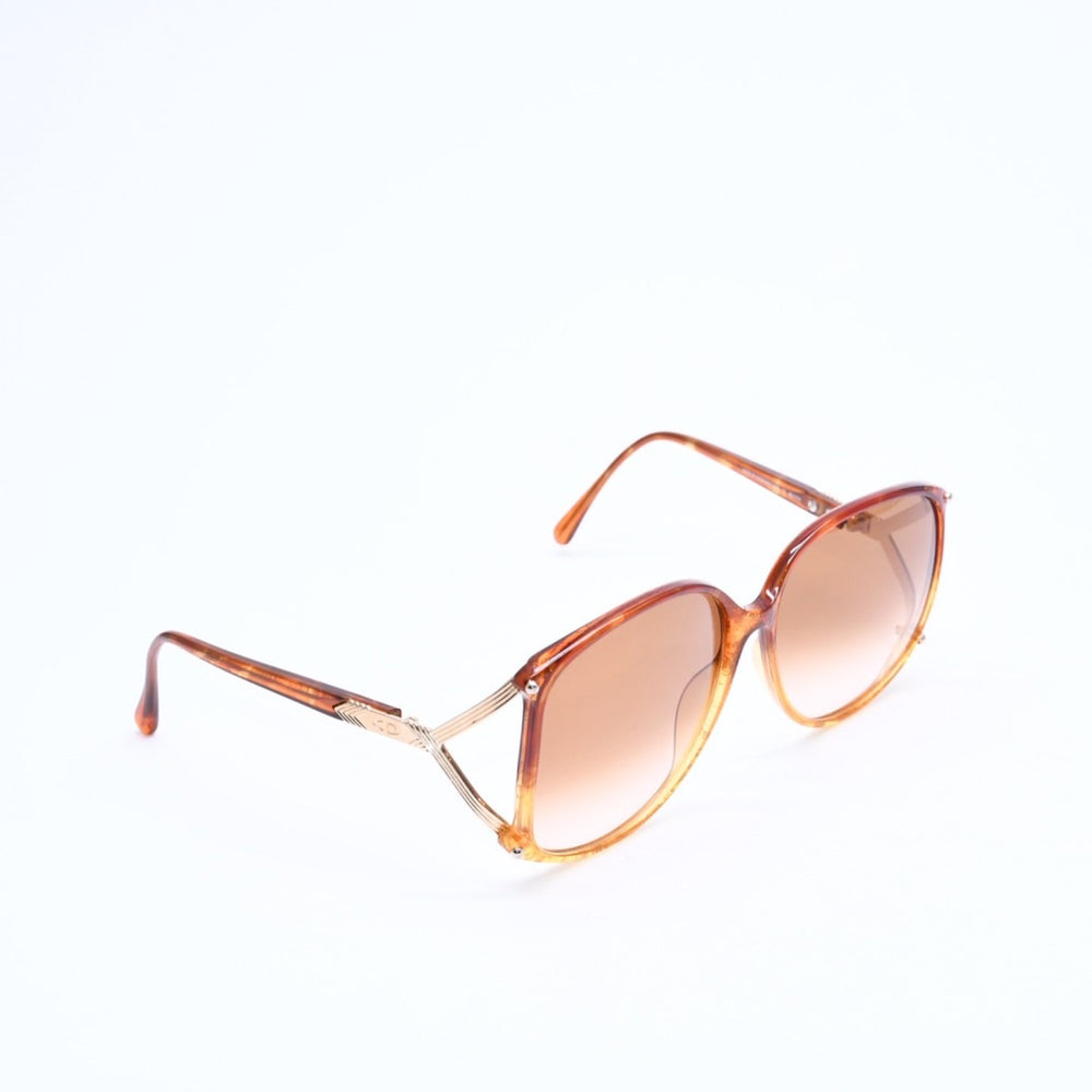 極美品 Christian Dior クリスチャンディオール サングラス アイウェア 2496 サイズ60□14 115 ブラウン ゴールド 中古 4a008511
