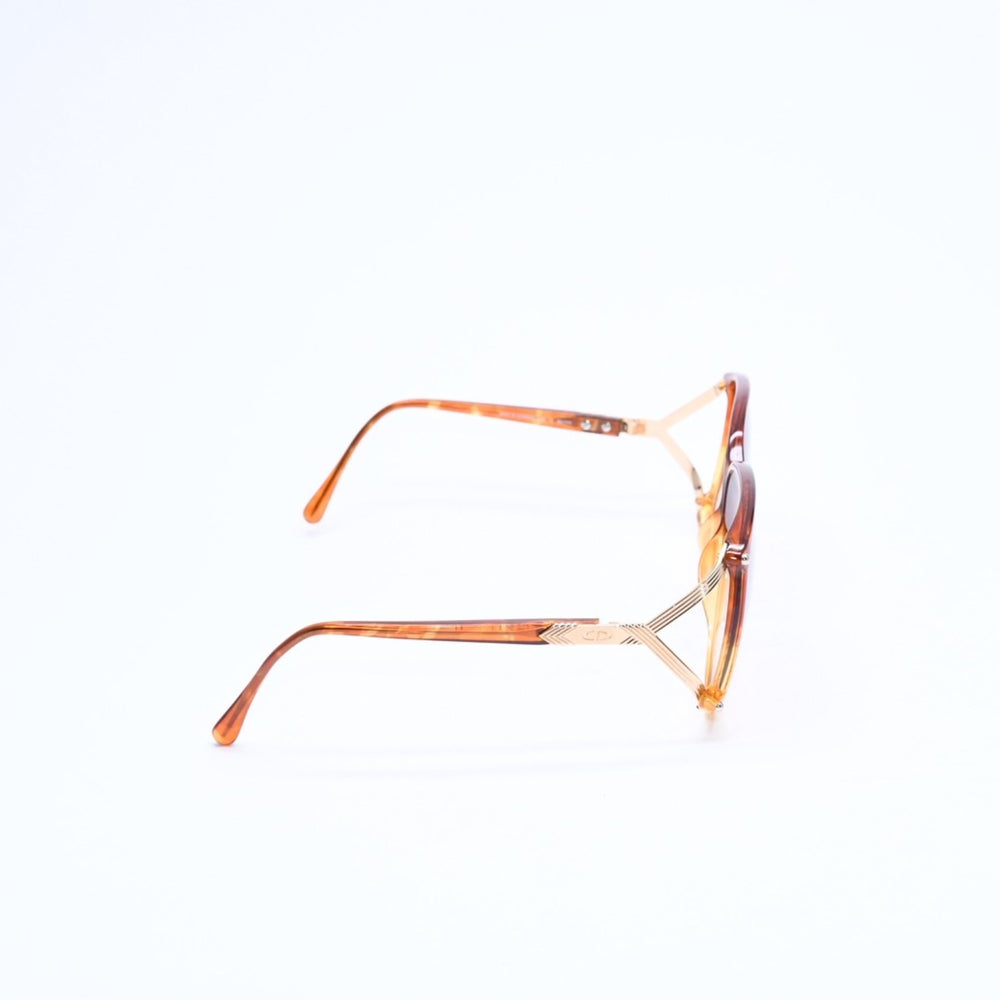 極美品 Christian Dior クリスチャンディオール サングラス アイウェア 2496 サイズ60□14 115 ブラウン ゴールド 中古 4a008511