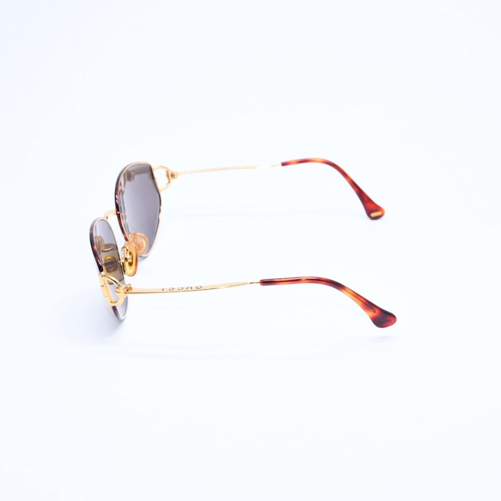 GUCCI グッチ サングラス アイウェア GG 2600/S サイズ60□20 125 ホースビット ゴールド べっ甲カラー 美品 中古 4a008443