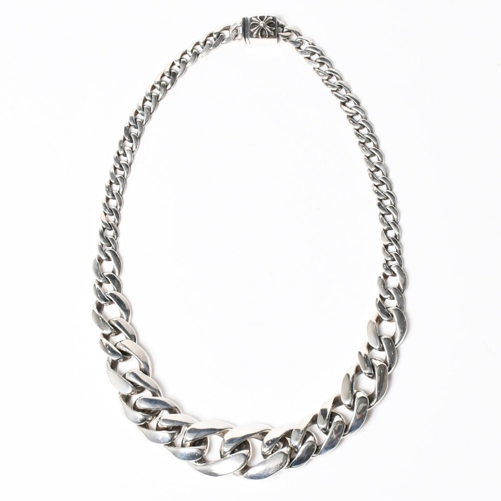 新品同様 CHROME HEARTS クロムハーツ TAPERED CLSC LNK テーパード クラシックリンク ネックレス 重量約106.85g 全長約42cm 中古 4a008876