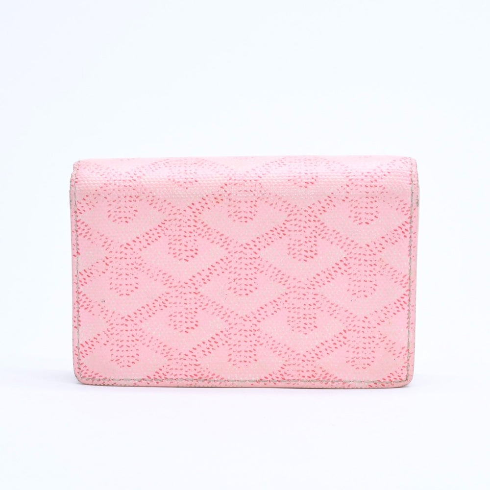 GOYARD ゴヤール カードホルダ― ヘリンボーン柄 フランス製 ゴヤールディンキャンバス ピンク 良品 中古 4a008867