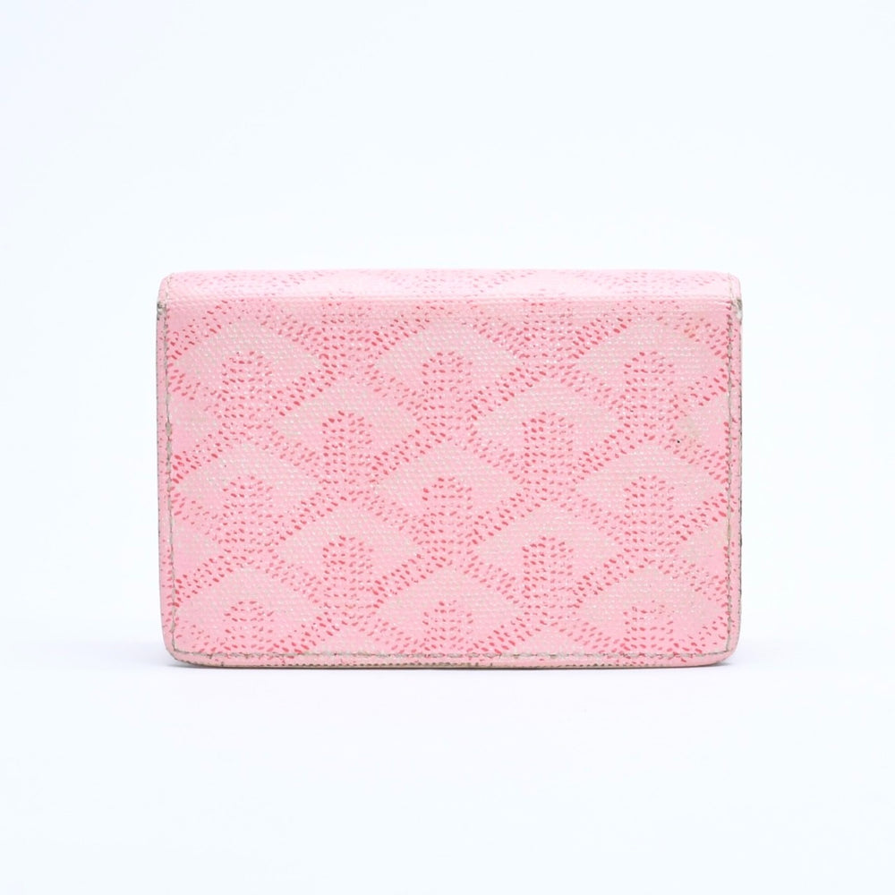 GOYARD ゴヤール カードホルダ― ヘリンボーン柄 フランス製 ゴヤールディンキャンバス ピンク 良品 中古 4a008867