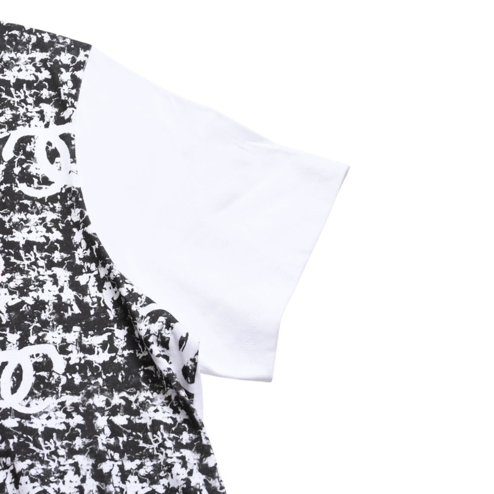 極美品 CHANEL シャネル カメリア メンズ 半袖Tシャツ P77172K11134 ココマーク ラインストーン ホワイト プリント サイズXL 中古 4a008642