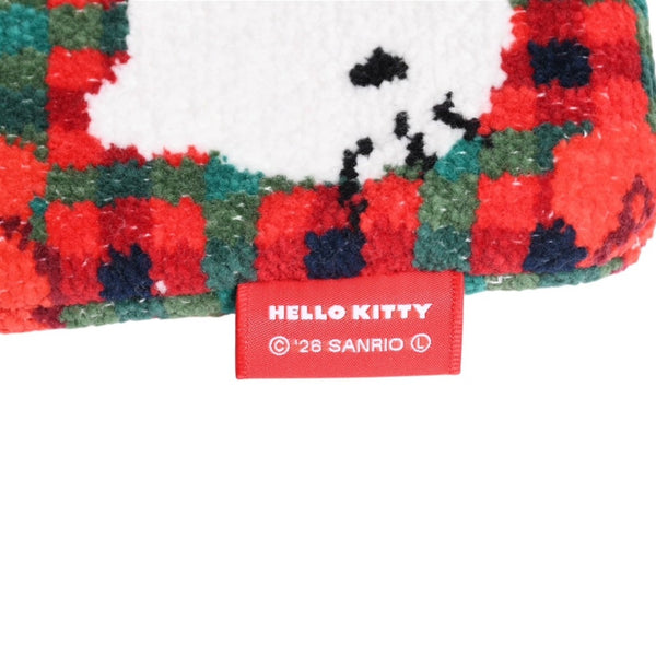 新品未使用 familiar ファミリア × HELLO KITTY ハローキティ 巾着 770347 XF チェック柄 レッド グリーン ホワイト 中古 4a007369
