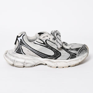 BALENCIAGA バレンシアガ スニーカー 靴 3XL ホワイト シルバー ブラック 734734 サイズ44 良品 中古 4a008967