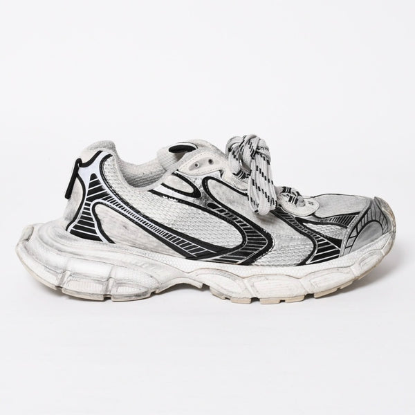 BALENCIAGA バレンシアガ スニーカー 靴 3XL ホワイト シルバー ブラック 734734 サイズ44 良品 中古 4a008967