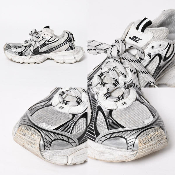 BALENCIAGA バレンシアガ スニーカー 靴 3XL ホワイト シルバー ブラック 734734 サイズ44 良品 中古 4a008967