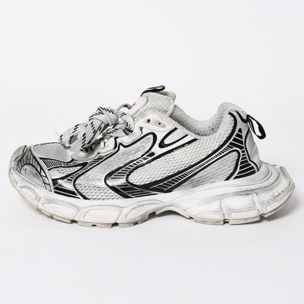 BALENCIAGA バレンシアガ スニーカー 靴 3XL ホワイト シルバー ブラック 734734 サイズ44 良品 中古 4a008967