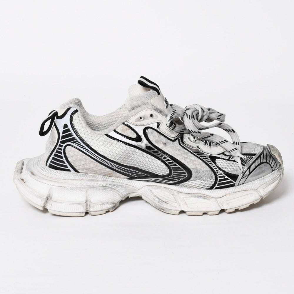 BALENCIAGA バレンシアガ スニーカー 靴 3XL ホワイト シルバー ブラック 734734 サイズ44 良品 中古 4a008967