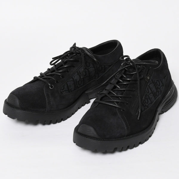 新品同様品 Dior ディオール コンバット ダービーシューズ スニーカー 靴 スウェード DC 05 25 サイズ43 ブラック 中古 4a008749