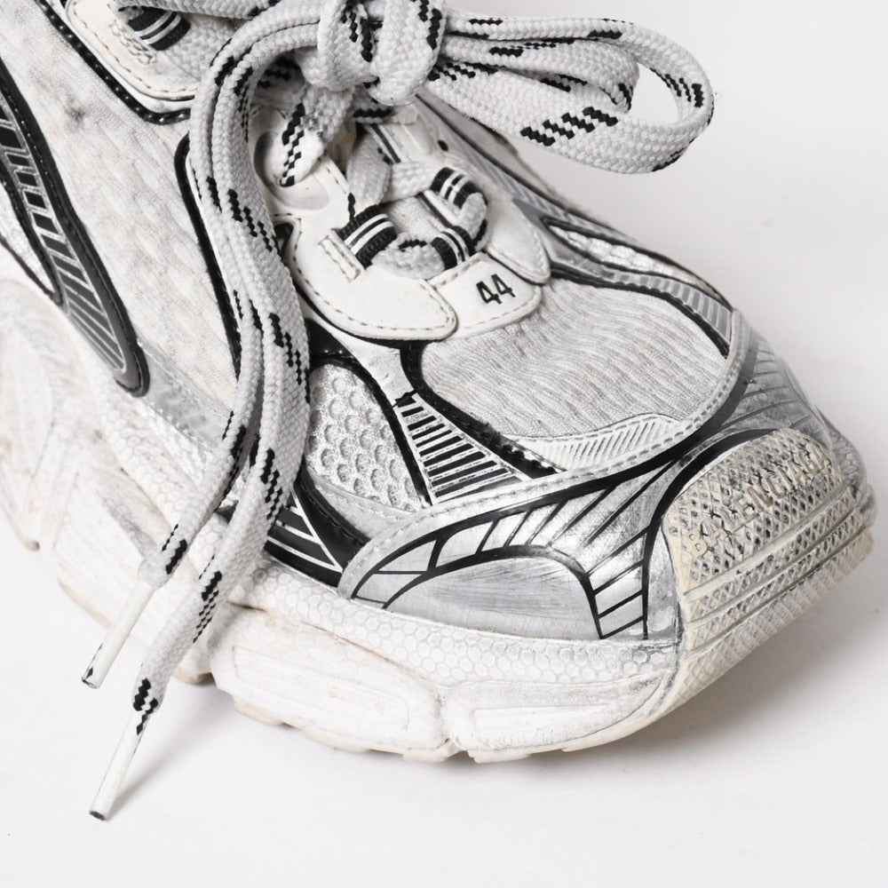 BALENCIAGA バレンシアガ スニーカー 靴 3XL ホワイト シルバー ブラック 734734 サイズ44 良品 中古 4a008967
