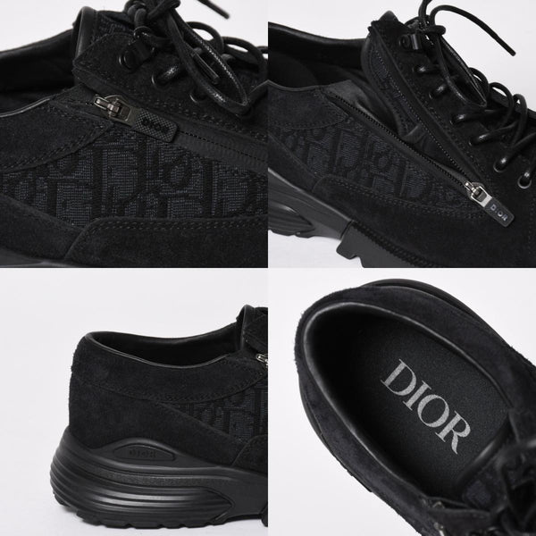 新品同様品 Dior ディオール コンバット ダービーシューズ スニーカー 靴 スウェード DC 05 25 サイズ43 ブラック 中古 4a008749