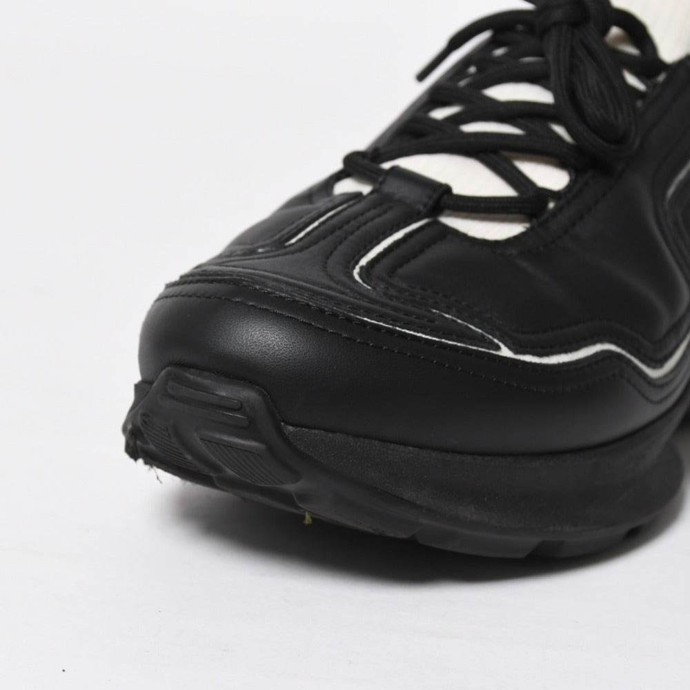Like new CHANEL sneakers shoes here mark black white ivory W G47416 size 44 used 4a008752