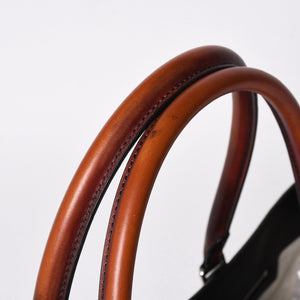 極美品 BERLUTI ベルルッティ トゥジュールトート トートバッグ スクリットレザー ブラウン シルバー金具 中古 4a008374