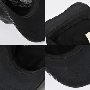 極美品 CHROME HEARTS クロムハーツ フルセメタリークロス トラッカーキャップ レザー シルバー925 ブラック シルバー金具 中古 4a008893