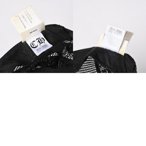 極美品 CHROME HEARTS クロムハーツ フルセメタリークロス トラッカーキャップ レザー シルバー925 ブラック シルバー金具 中古 4a008893