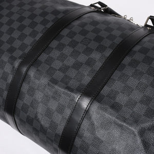 極美品 LOUIS VUITTON ルイヴィトン キーポルバンドリエール55 ボストンバッグ N41413 ダミエグラフィット ブラック 中古 4a008980