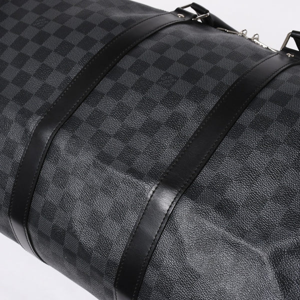 極美品 LOUIS VUITTON ルイヴィトン キーポルバンドリエール55 ボストンバッグ N41413 ダミエグラフィット ブラック 中古 4a008980