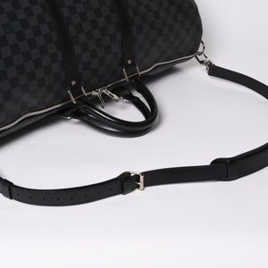 極美品 LOUIS VUITTON ルイヴィトン キーポルバンドリエール55 ボストンバッグ N41413 ダミエグラフィット ブラック 中古 4a008980