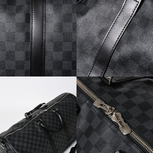 極美品 LOUIS VUITTON ルイヴィトン キーポルバンドリエール55 ボストンバッグ N41413 ダミエグラフィット ブラック 中古 4a008980