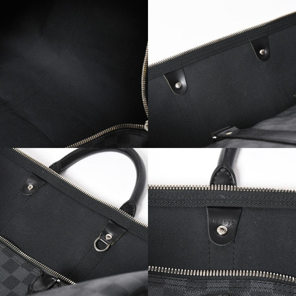 極美品 LOUIS VUITTON ルイヴィトン キーポルバンドリエール55 ボストンバッグ N41413 ダミエグラフィット ブラック 中古 4a008980