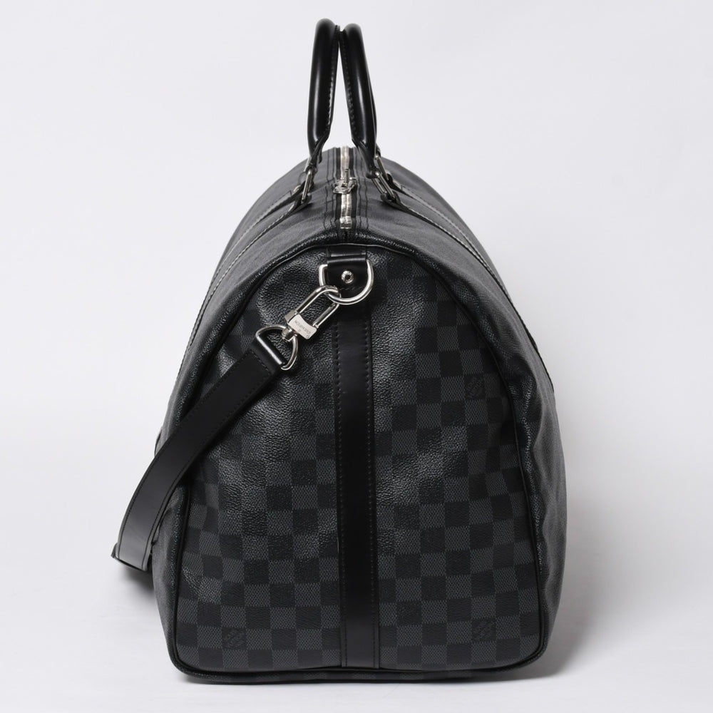 極美品 LOUIS VUITTON ルイヴィトン キーポルバンドリエール55 ボストンバッグ N41413 ダミエグラフィット ブラック 中古 4a008980