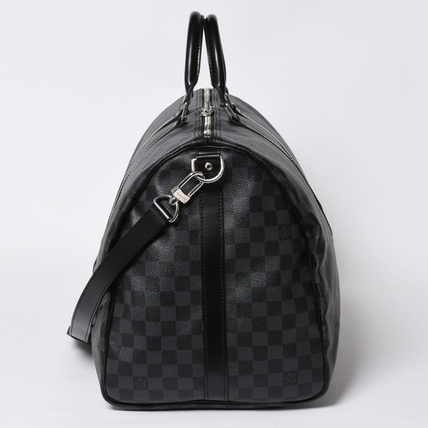 極美品 LOUIS VUITTON ルイヴィトン キーポルバンドリエール55 ボストンバッグ N41413 ダミエグラフィット ブラック 中古 4a008980