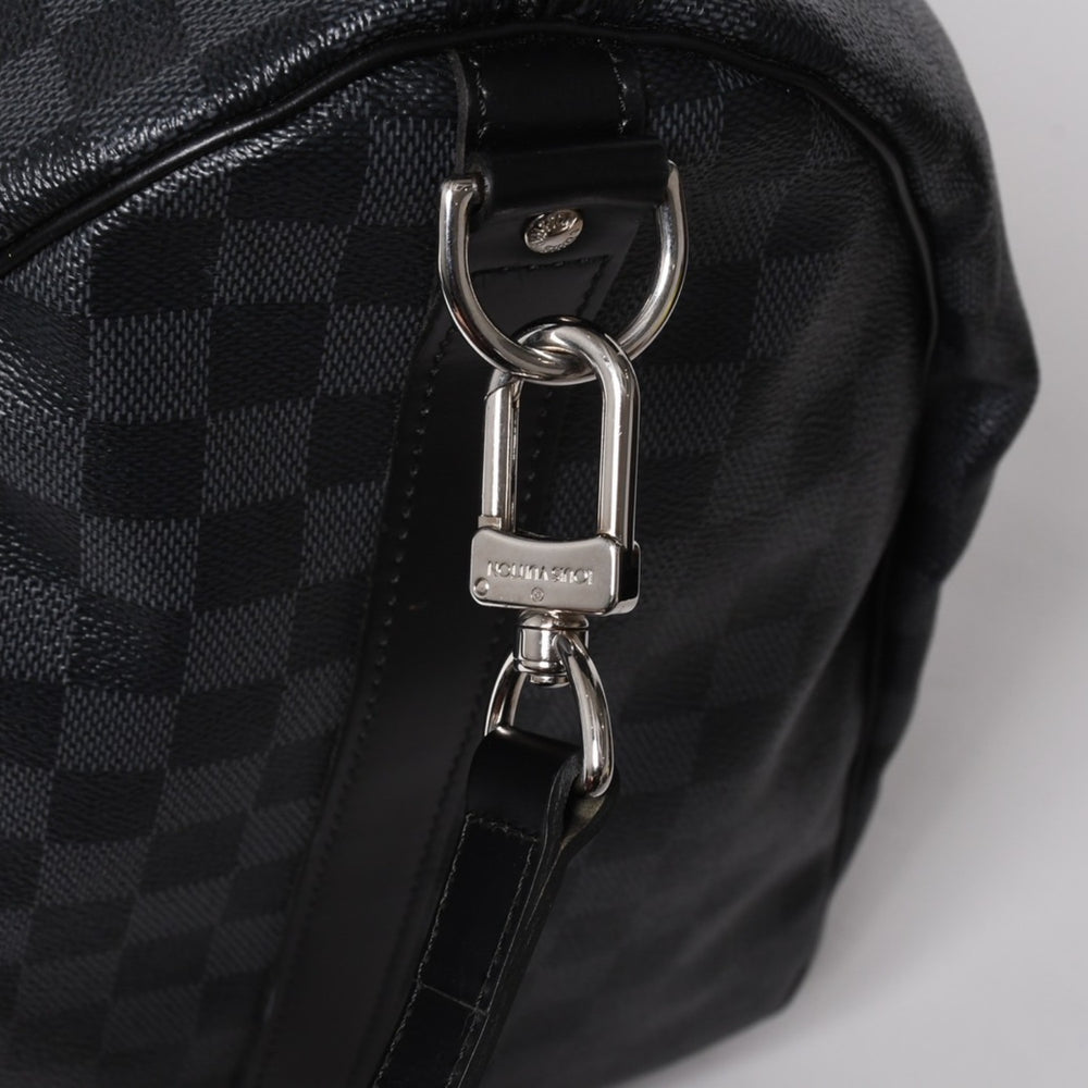 Very good condition LOUIS VUITTON Keepall Bandouliere 55 Boston bag N41413 Damier Graphite Black Used 4a008980