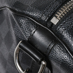 極美品 LOUIS VUITTON ルイヴィトン キーポルバンドリエール55 ボストンバッグ N41413 ダミエグラフィット ブラック 中古 4a008980