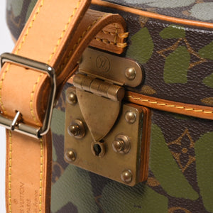 LOUIS VUITTON ルイヴィトン 帽子ケース モノグラム グラフィティ ボワット シャポー M92186 ブラウン シルバー 激レア 美品 中古 4a008593